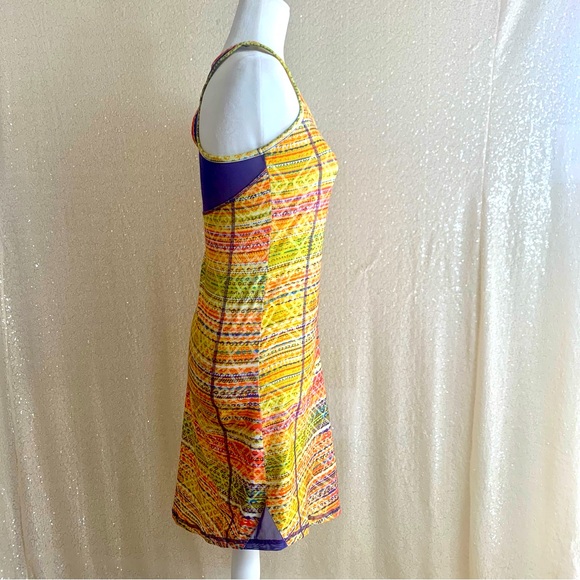Soybu Small Multicolored Athleisure Sport Dress with Mesh Racerback - Picture 3 of 6